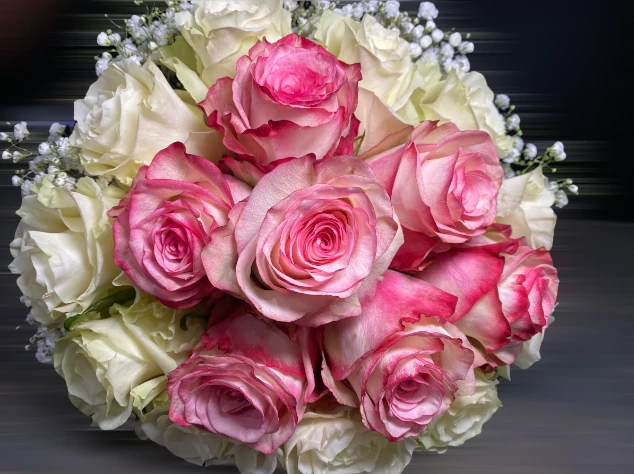 PINK AND WHITE BRIDAL BOUQUET
