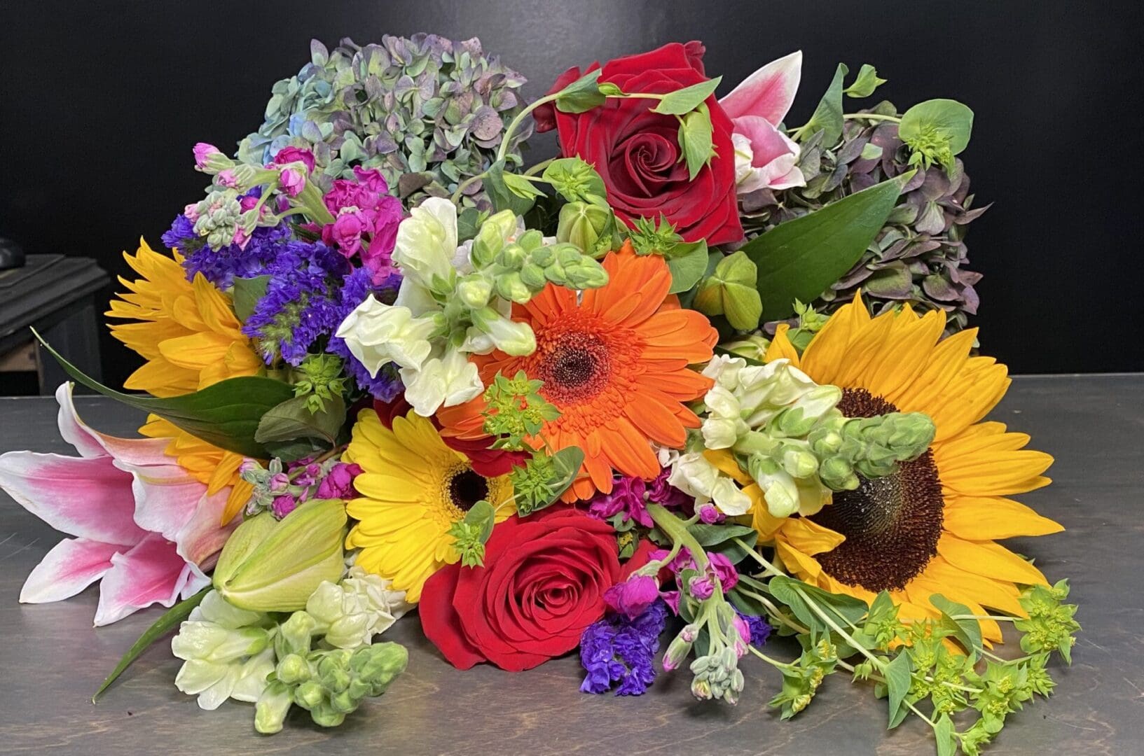 A bundle of summer-themed flowers