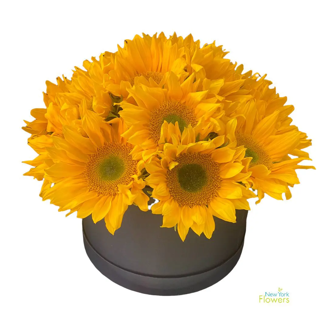 A box of yellow flowers