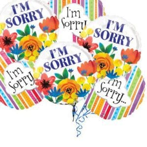 A set of I’m Sorry balloons