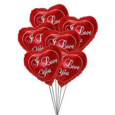 A set of I Love You balloons