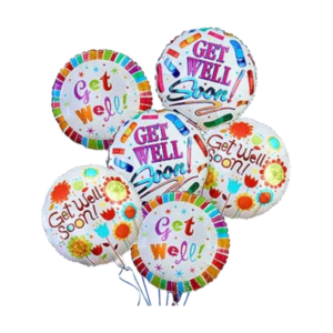 6 Get Well Mylar Balloons 18”