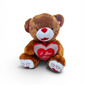 I love you heart teddy bear 18" brown