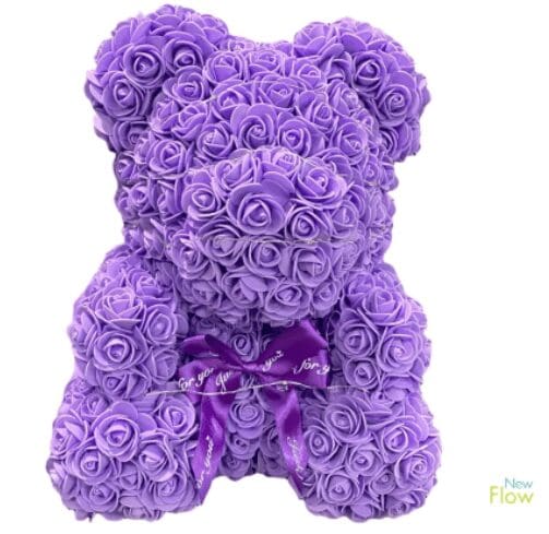 A violet rose bear