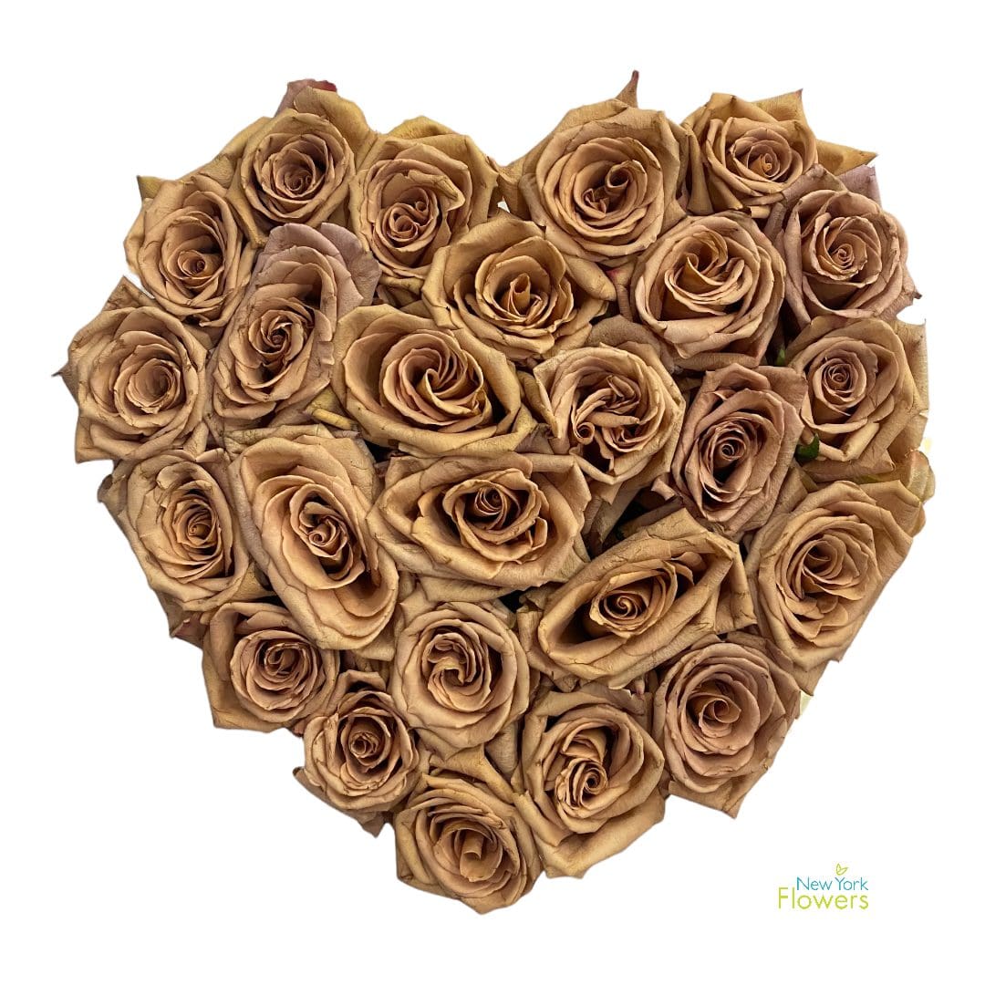 A bundle of brown roses