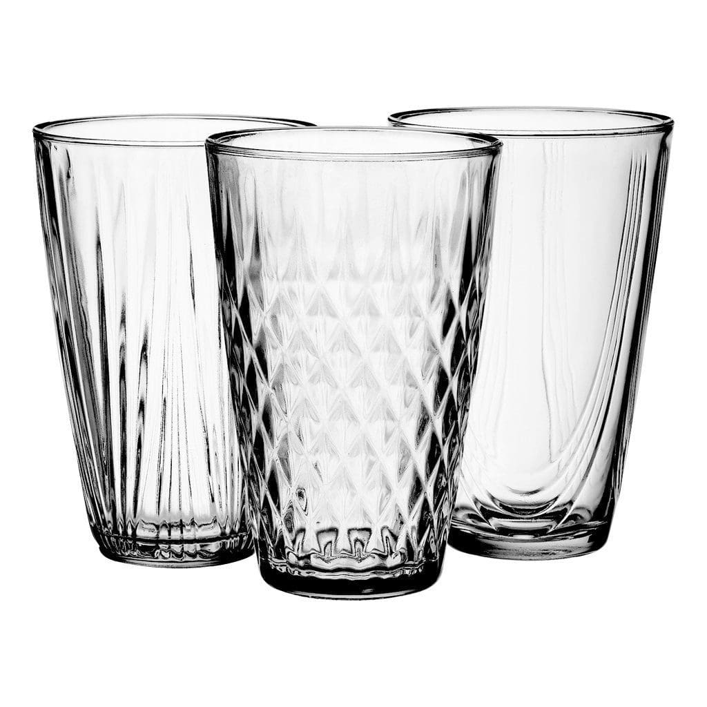 Three glass cups