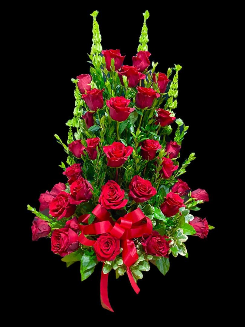 Premium 30 Red Roses Basket Image