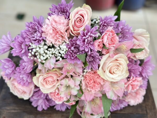 Lavender Colors Mix Flowers Bouquet