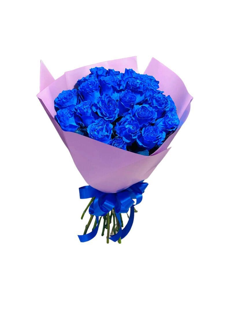 Picture of Beautiful 12 Blue Roses Bouquet