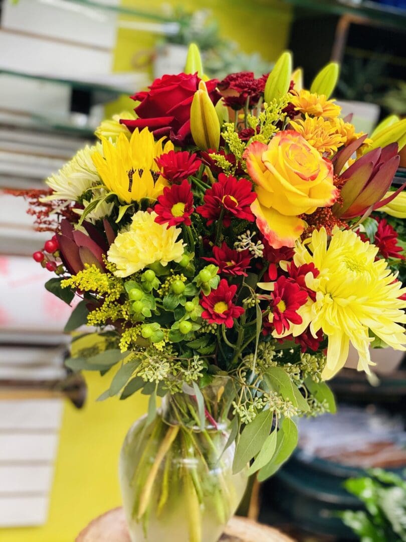 Beautiful Picture of Fall Color Floral Arrangement