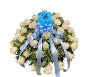 Picture of Sweet White Roses Casket Spray
