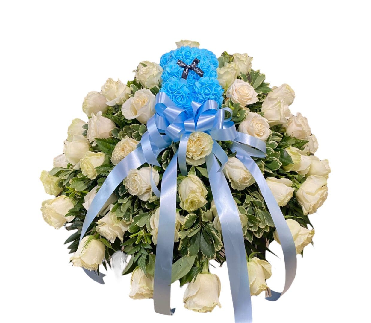 Picture of Sweet White Roses Casket Spray