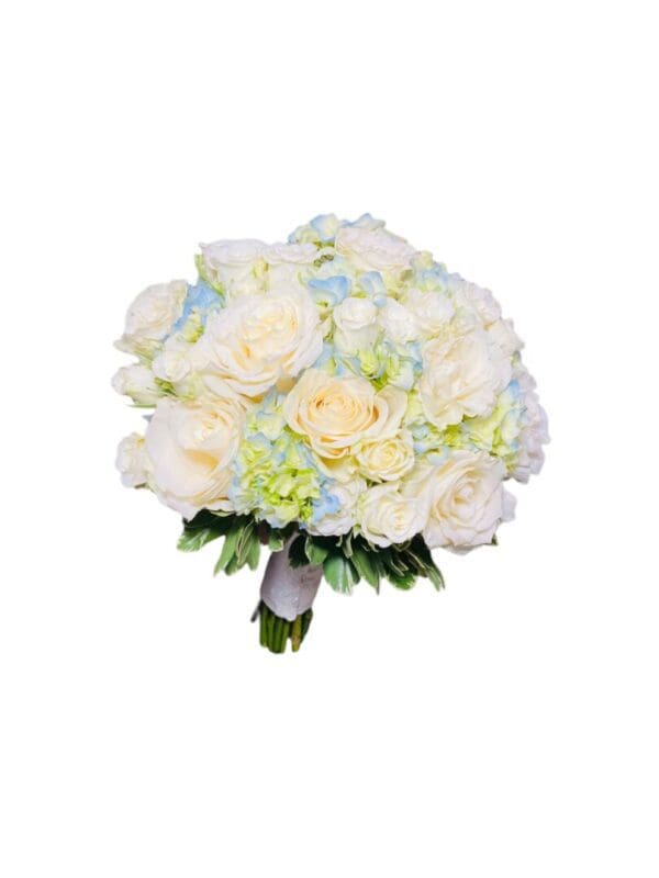 Picture of White and Blue Petit Bridal Bouquet