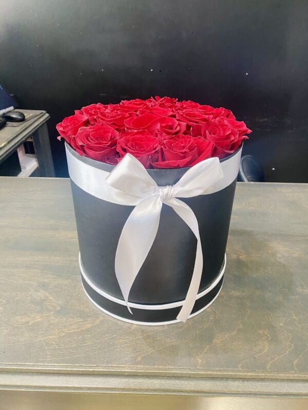 Classic Black Box with Red Roses