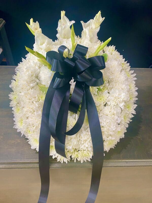 White Wreath for Door - Image 3