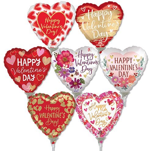 Half dozen valentines day balloons