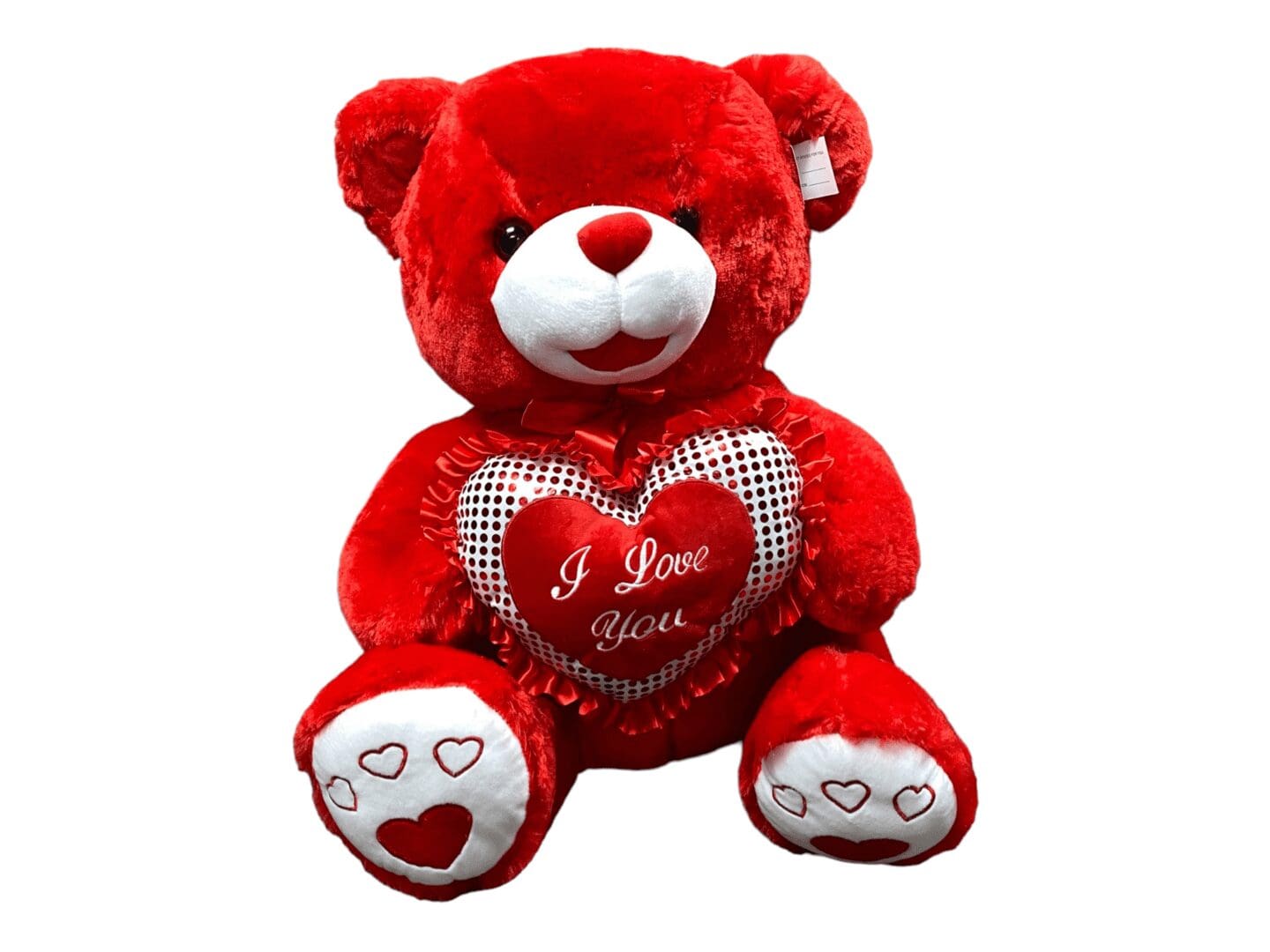 Gt7922 red teddy bear 25 that says I love You