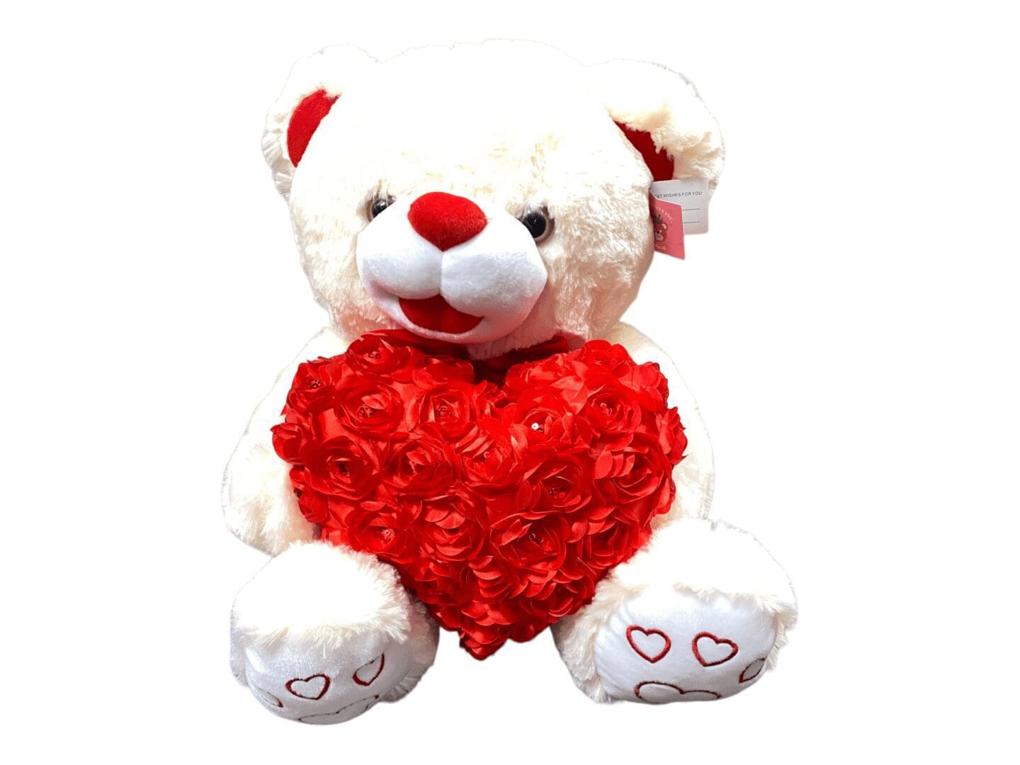 Gt7977 ivory teddy bear with red heart 20