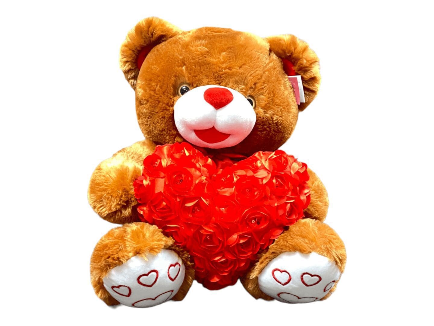gt7977 brown teddy bear with red heart 20