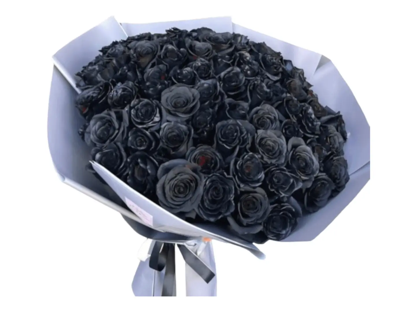 50 black Roses bouquets wrapped up