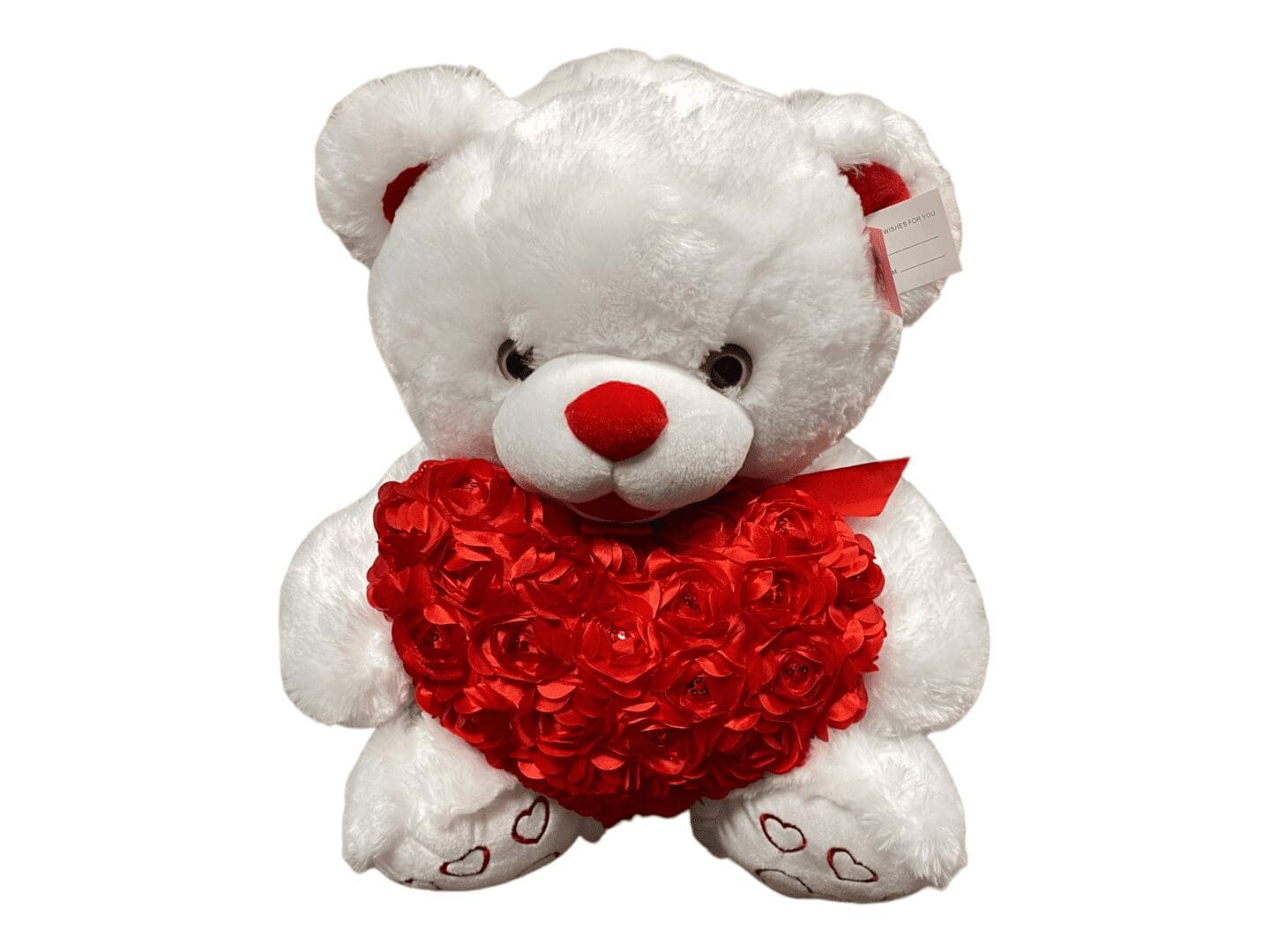 gt7977 white bear with red heart 20