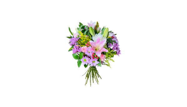 A Pink Inspiration Bouquet isolated on a white background.